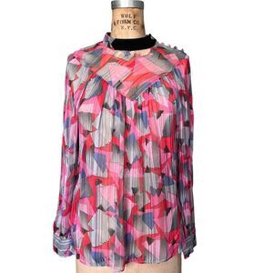 Coach 1941 Bold Abstract Sheer Blouse 
Size 2